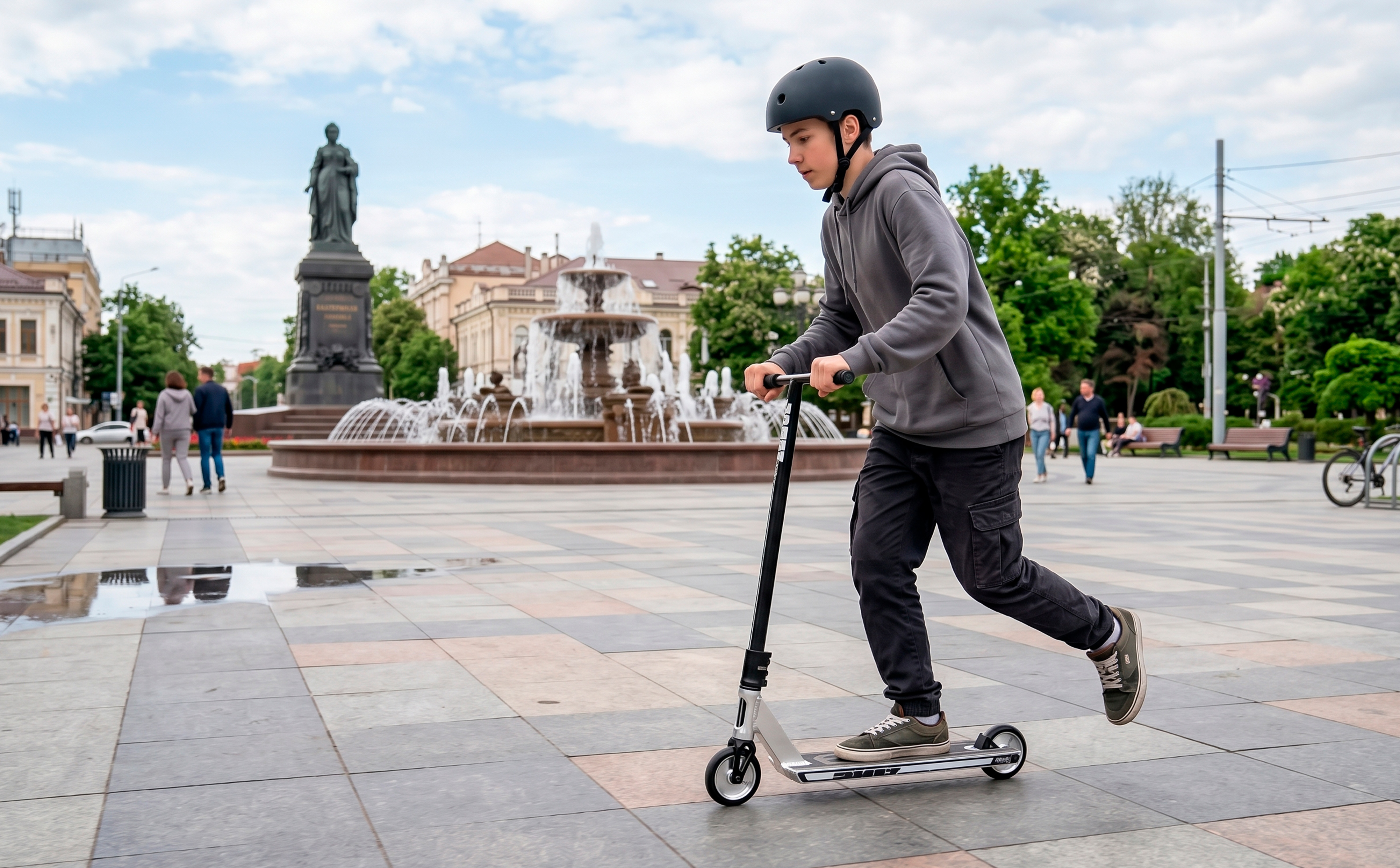 Самокат SKIP BLADE хром